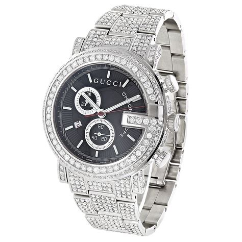 gucci mens silver jewlery|Gucci diamond watches for men.